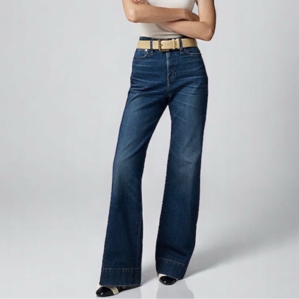 J.Crew ’96 Denim Trouser Jeans | Size 32 | High Rise Wide Leg